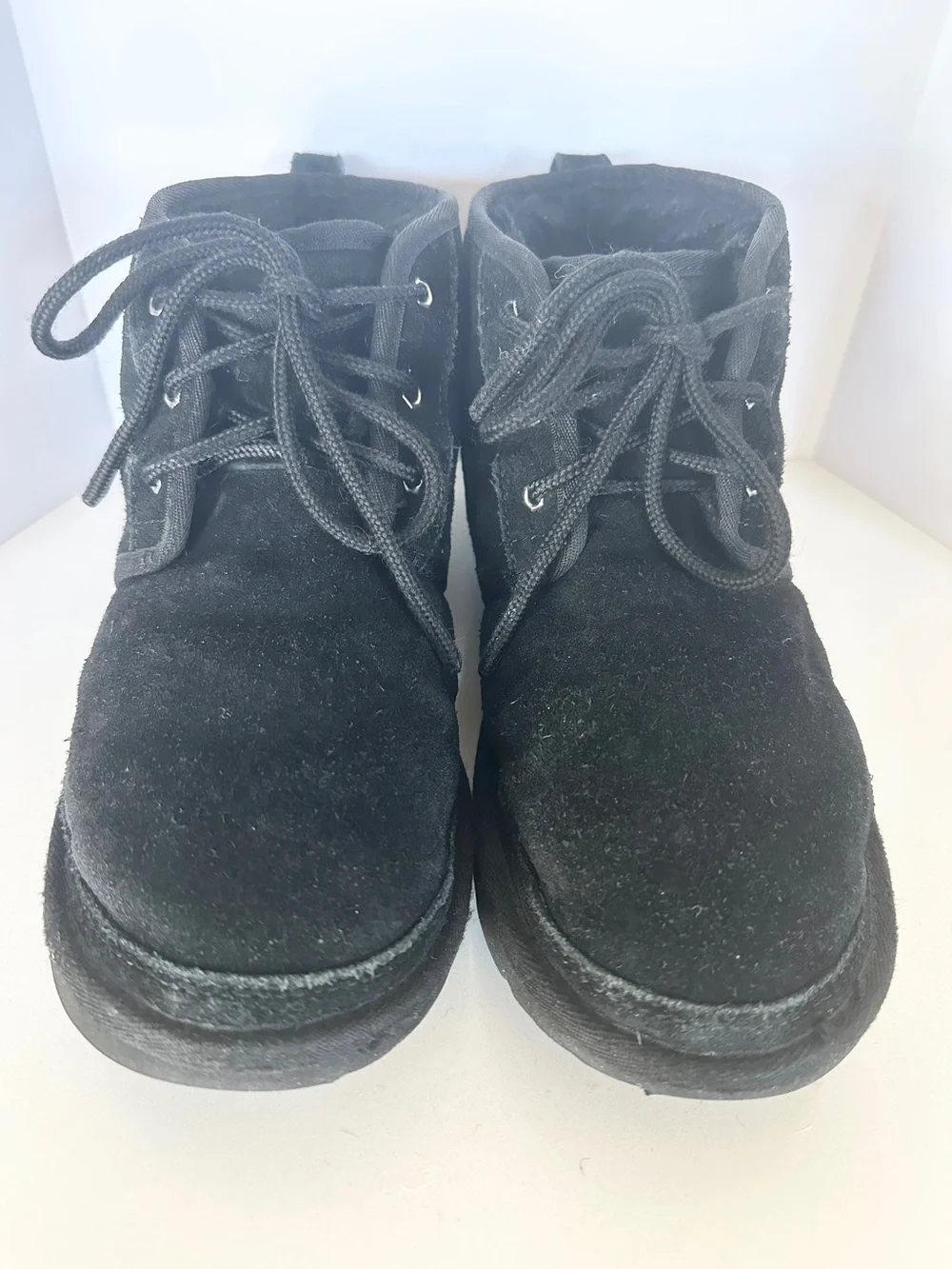 Ugg Neumel II Kids Ankle Lace Up Chukka Boot Black Size 6 girls Size 8 woman’s